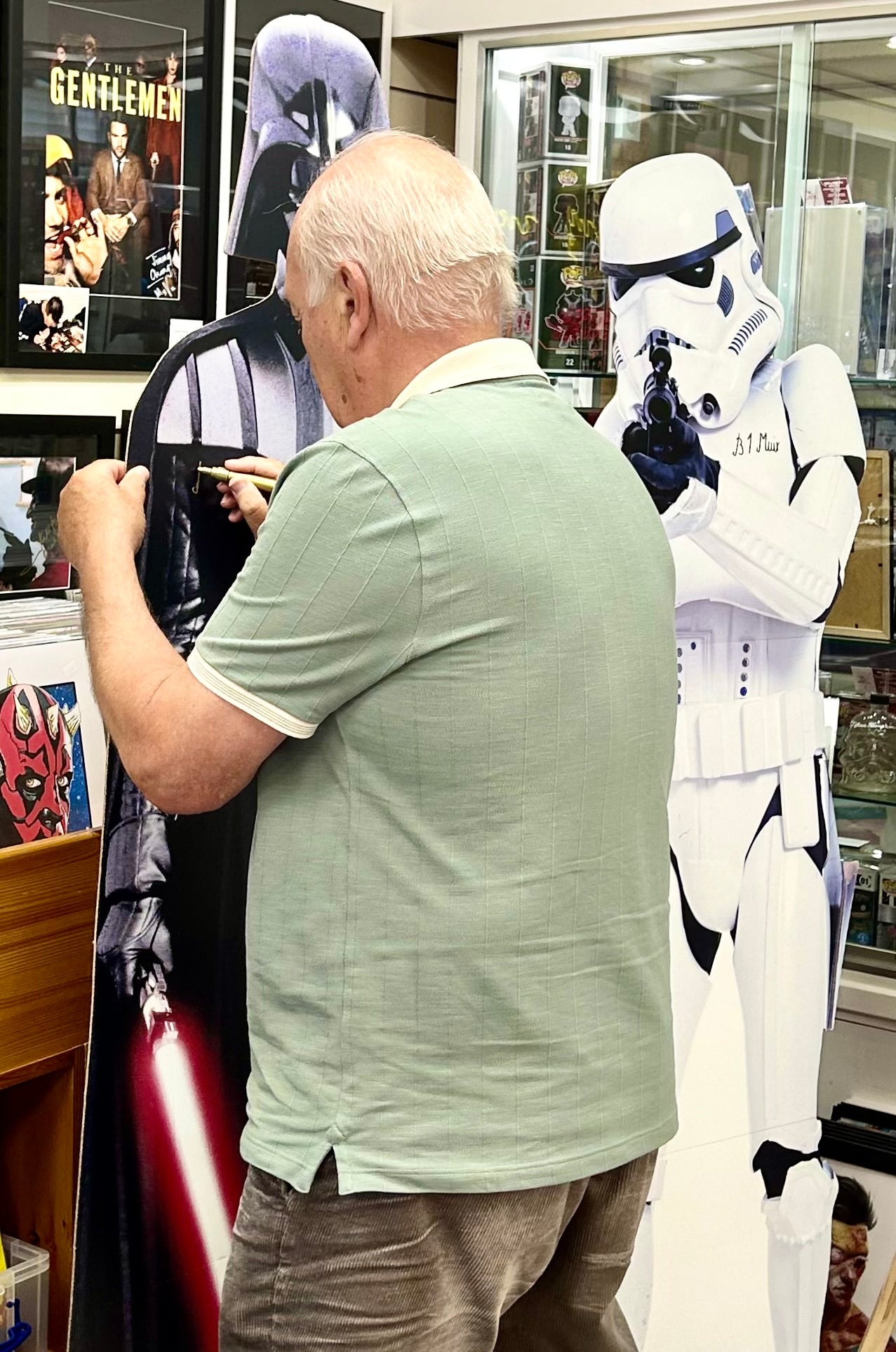 Star Wars Darth Vader, Stormtrooper & C-3PO Brian Muir Autographed Lifesize Cut Outs with Triple Layer Authenticity