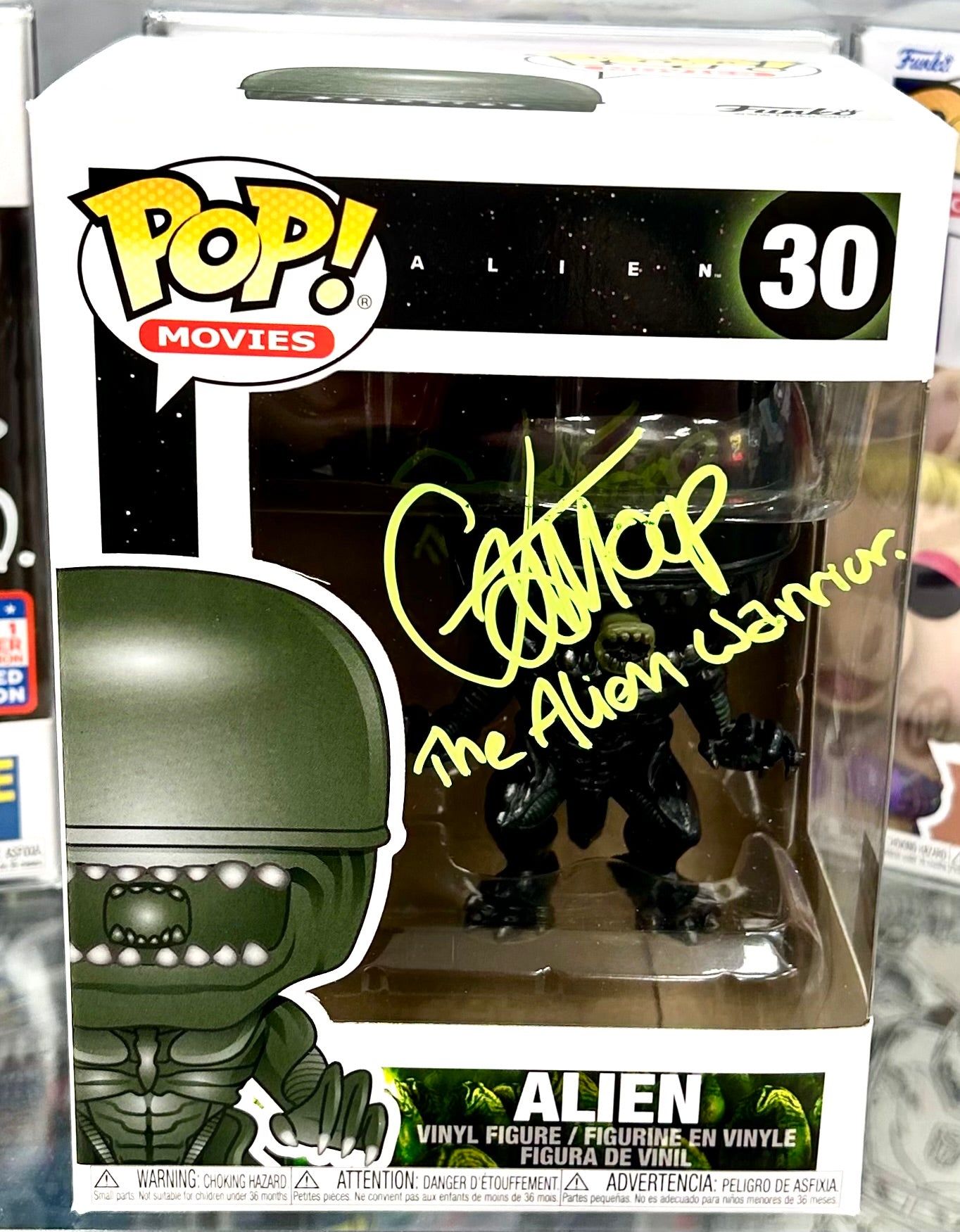 Alien Carl Toop Aliens Hand Signed 30 Funko POP!
