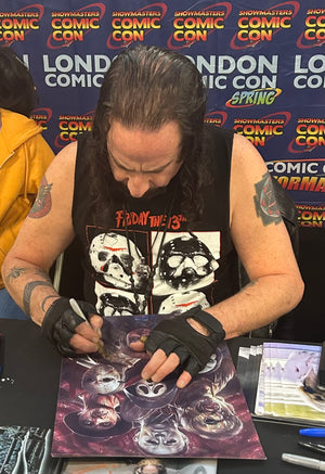 Icons of Horror Ari Lehman Hand Signed Autographed Poster with Triple Layer Authenticity