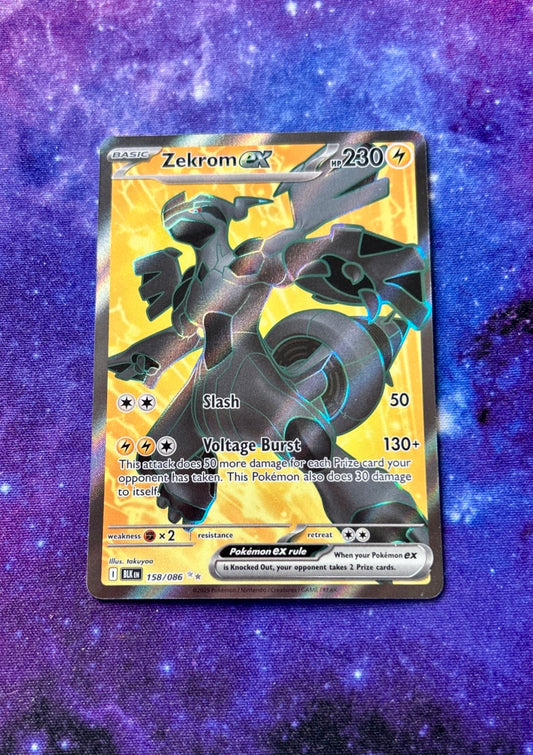 Zekrom EX Black Bolt 158/086 Holo Illustration Rare Pokemon Card