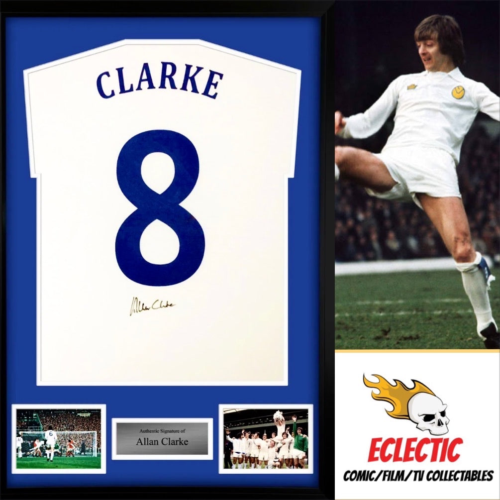 Leeds United Allan Clarke Autographed 8 Football Shirt with Certificate of Authenticity