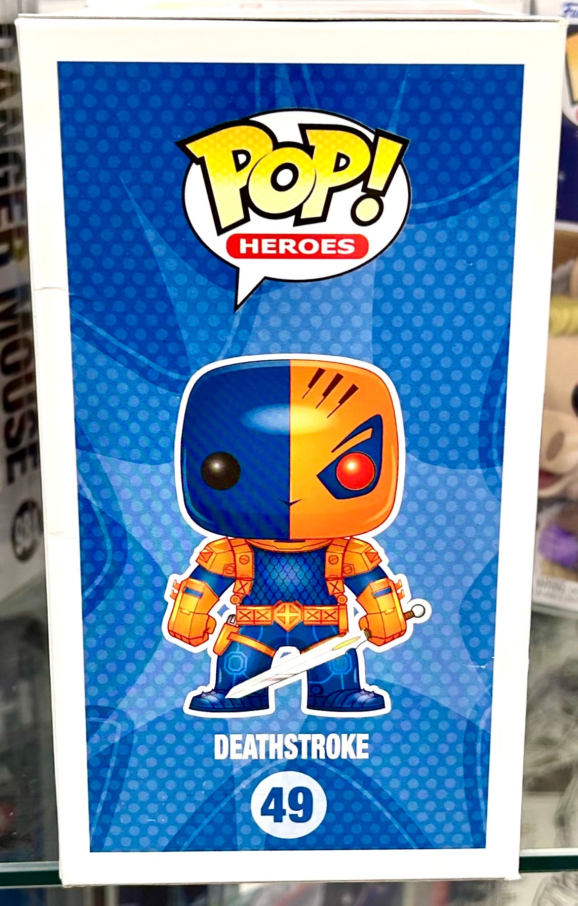 Deathstroke DC Comic Mark Rolston Hand Signed 49 PX Metallic Exclusive Funko POP!