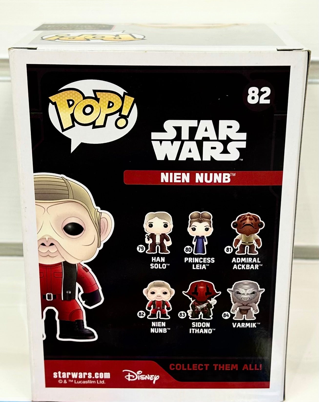 Star Wars Nien Nunb Mike Quinn Hand Signed 82 Funko POP!