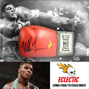Everlast Mike Tyson Hand Signed Autograph Red Boxing Glove with Certificate of Authenticity