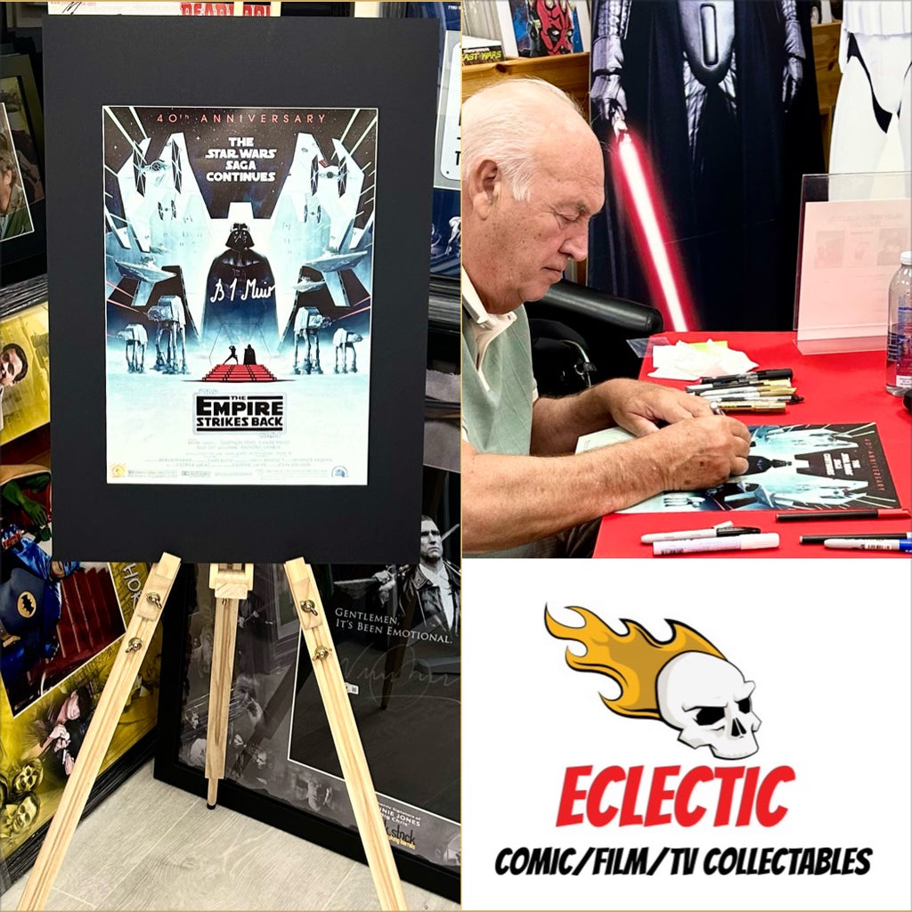 Star Wars: The Empire Strikes Back Brian Muir Autographed 40th Anniversary Film Poster with Triple Layer Authenticity