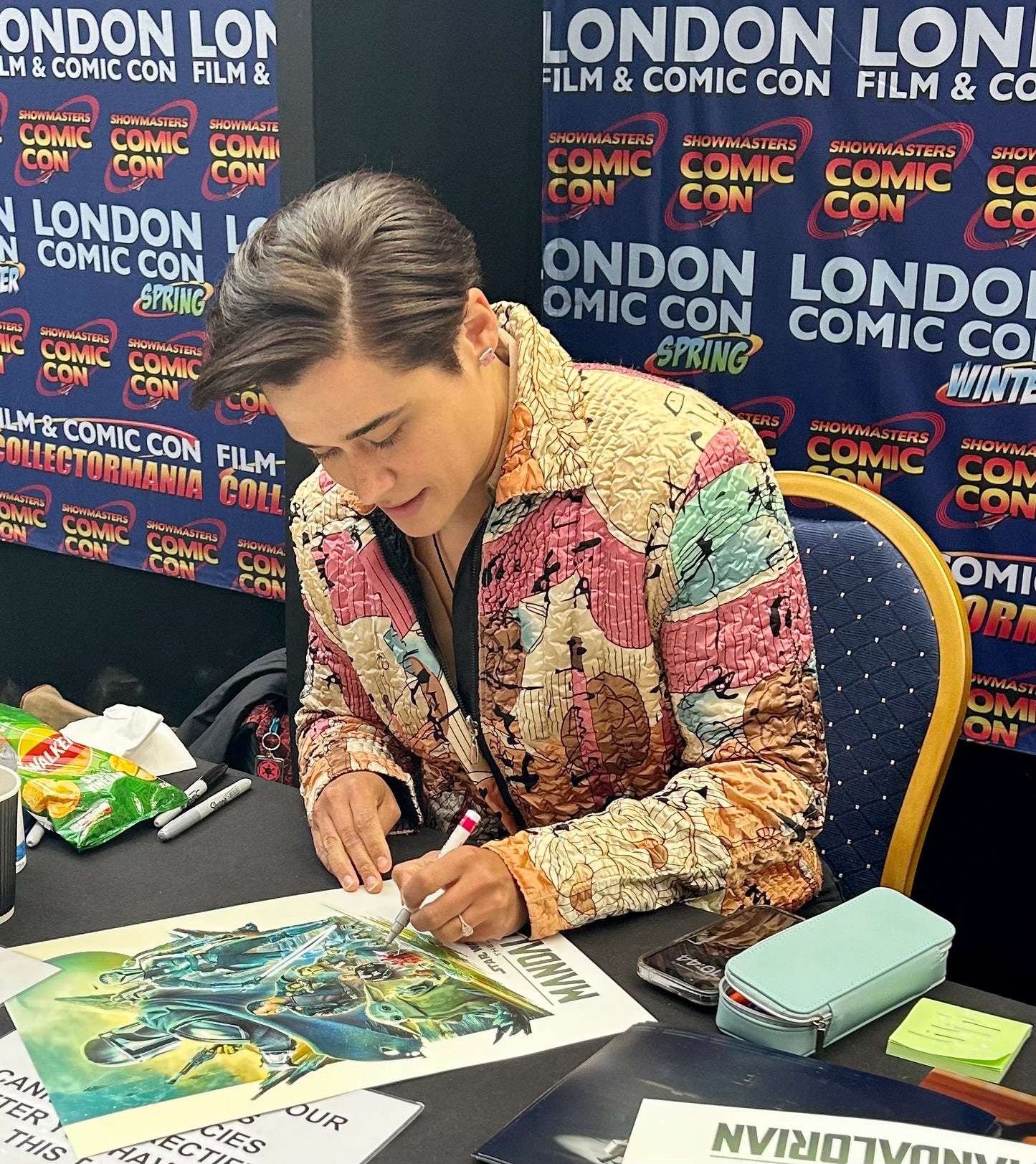 Star Wars The Mandalorian Katy O’Brian Hand Signed Poster