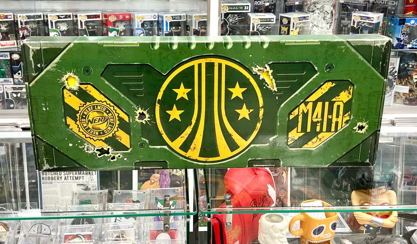 Aliens Cast Hand Signed NERF Limited Edition Hasbro Aliens M41-A Pulse Blaster F5729 Replica