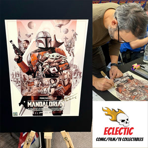 Star Wars The Mandalorian Omid Abtahi Hand Signed Autographed Poster with Triple Layer Authenticity