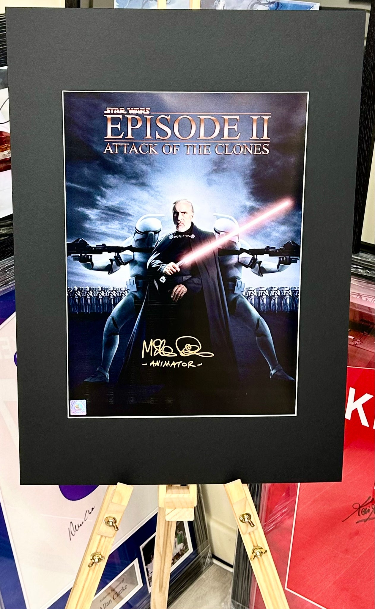 Star Wars: Attack of the Clones Mike Quinn Hand Signed Film Posters with Triple Layer Authenticity