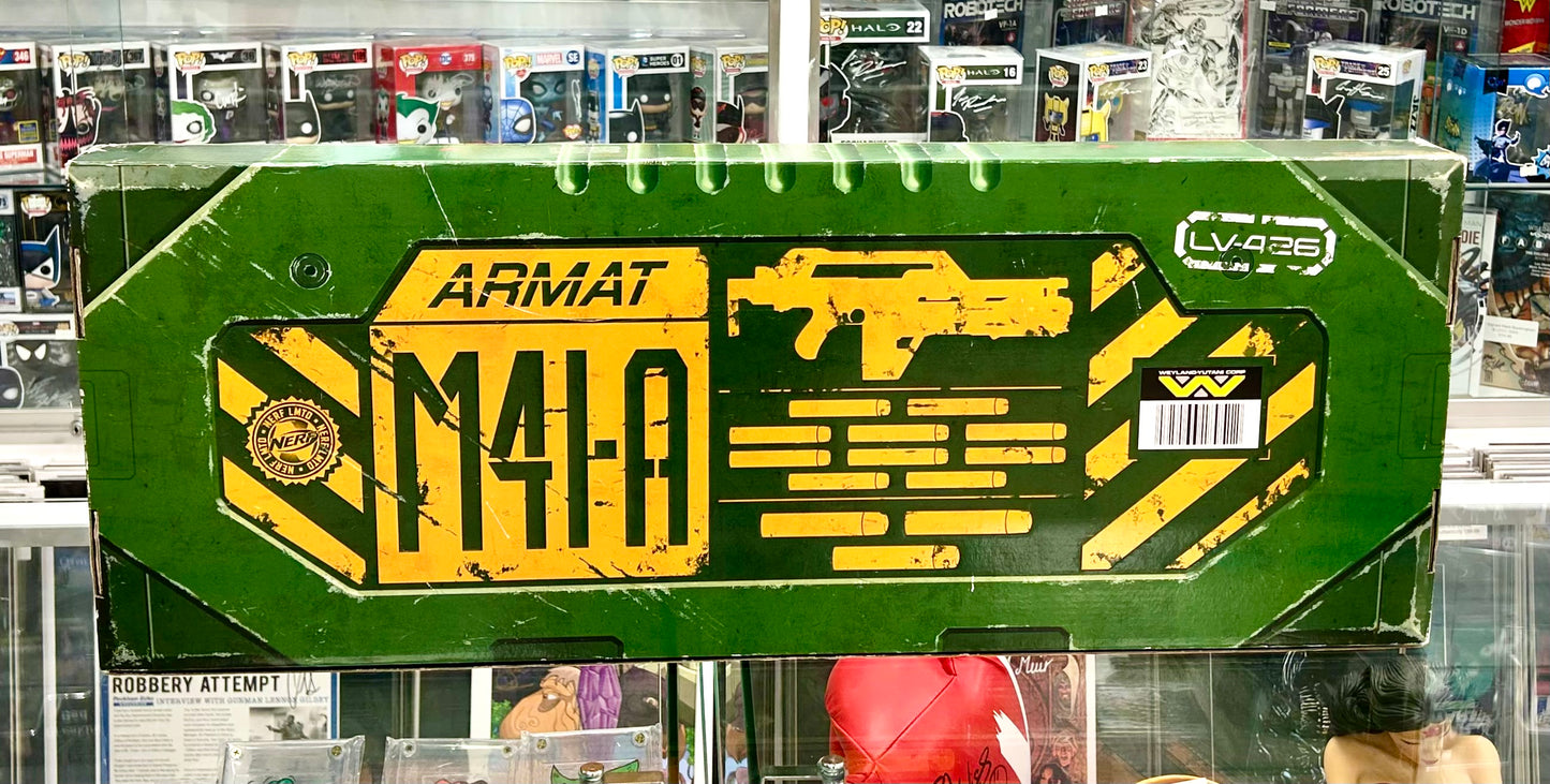 Aliens Cast Hand Signed NERF Limited Edition Hasbro Aliens M41-A Pulse Blaster F5729 Replica