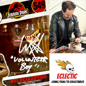 Jurassic Park 25th Anniversary Velociraptor Whit Hertford Hand Signed 549 Funko POP! with Triple Layer Authenticity