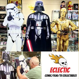 Star Wars Darth Vader, Stormtrooper & C-3PO Brian Muir Autographed Lifesize Cut Outs with Triple Layer Authenticity