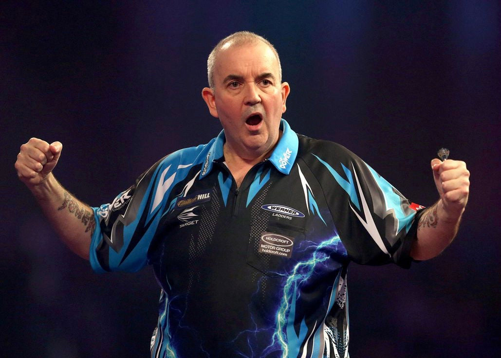 Phil ‘The Power’ Taylor Hand Signed Darts Framed Photo Montage