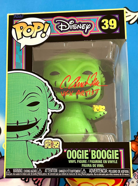 Oogie Boogie The Nightmare Before Christmas Disney C. Andrew Nelson Hand Signed 39 Funko POP!