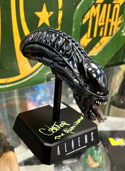 Alien Xenomorph Head Carl Toop Aliens Hand Signed Eaglemoss Collections Figure