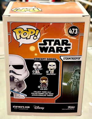 Star Wars Brian Muir Hand Signed Concept Series Stormtrooper Funko Exclusive 473 Funko POP! with Triple Layer Authenticity