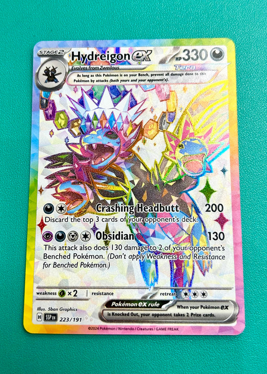 Hydreigon ex 223/191 Ultra Rare Surging Sparks Holo Pokemon Card