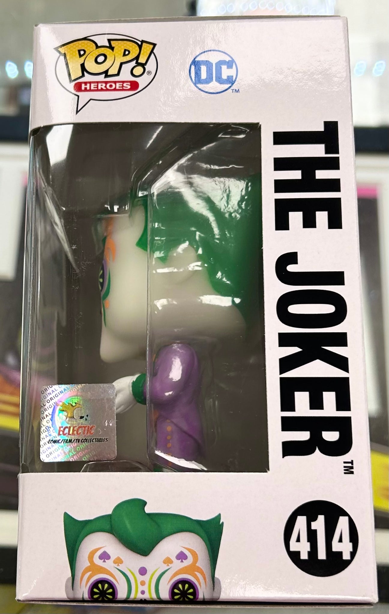 DC Super Heroes The Joker GITD Special Edition John Higgins Hand Signed 414 Funko POP! with Eclectic Authenticity