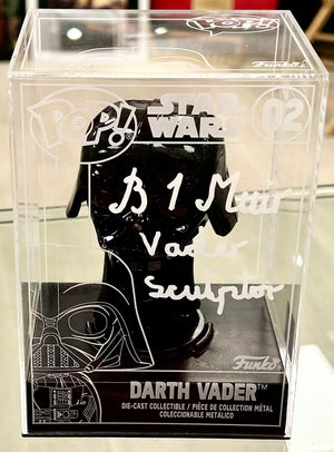 Star Wars Brian Muir Hand Signed Darth Vader Exclusive 02 Die-Cast Funko POP! with Triple Layer Authenticity