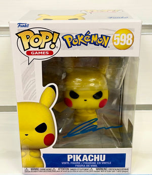 Pokemon Pikachu (Angry) Clem So Autographed Special Edition 598 Funko POP! with Triple Layer Authenticity