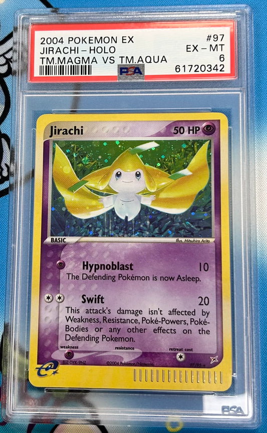 Jirachi Ruby Sapphire EX Team Magma vs. Team Aqua #97 PSA Graded 6 EX-MT Holo Pokemon Card