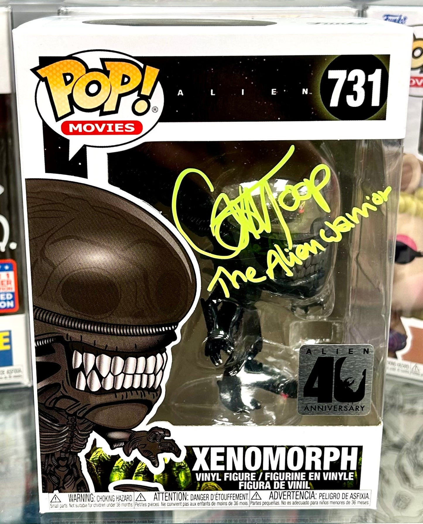 Xenomorph Carl Toop Aliens Hand Signed 731 40th Anniversary Special Edition Funko POP!