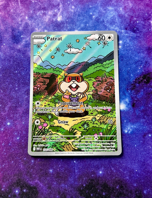 Patrat White Flare 152/086 Holo Illustration Rare Pokemon Card