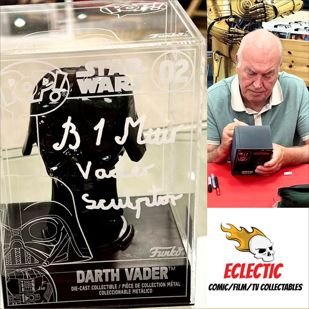 Star Wars Brian Muir Hand Signed Darth Vader Exclusive 02 Die-Cast Funko POP! with Triple Layer Authenticity