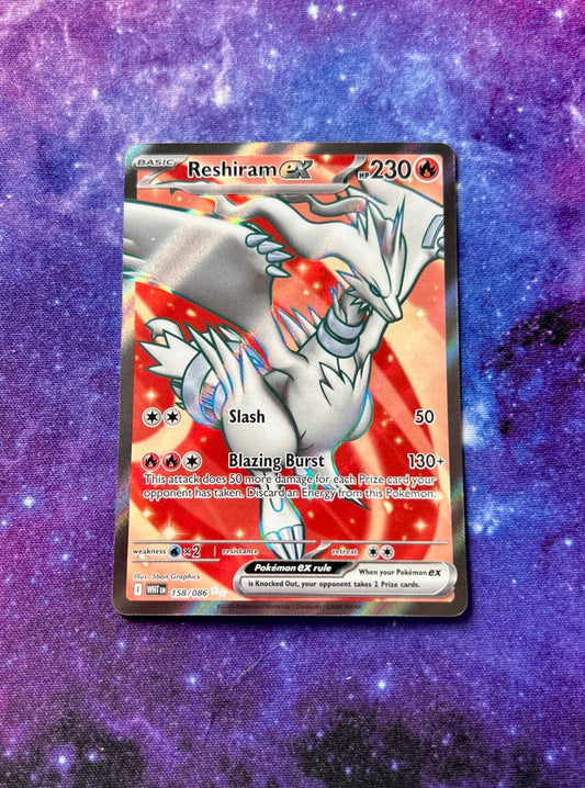 Reshiram EX White Flare 158/086 Holo Illustration Rare Pokemon Card