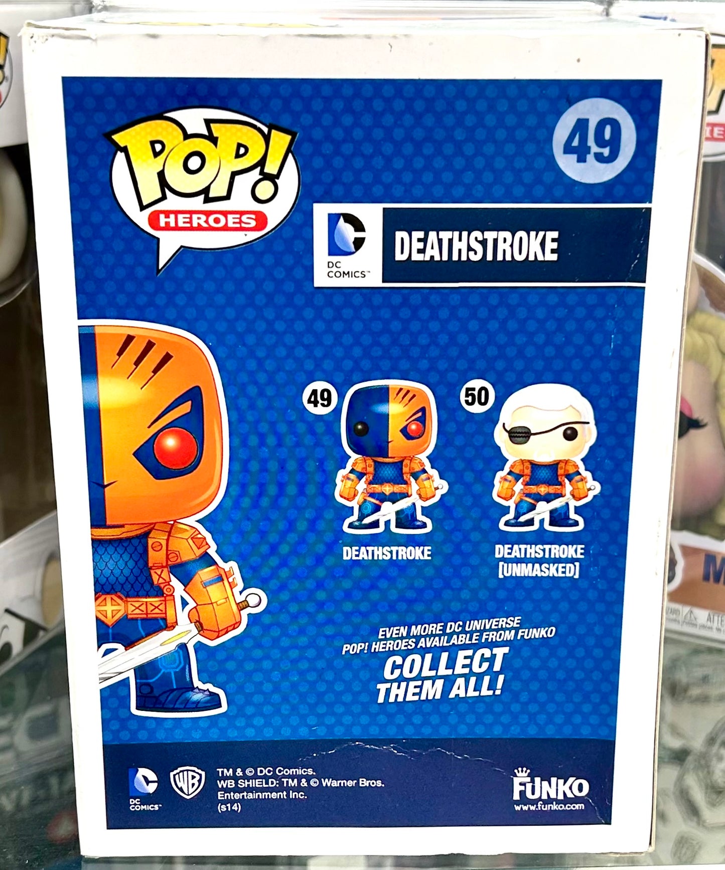 Deathstroke DC Comic Mark Rolston Hand Signed 49 PX Metallic Exclusive Funko POP!