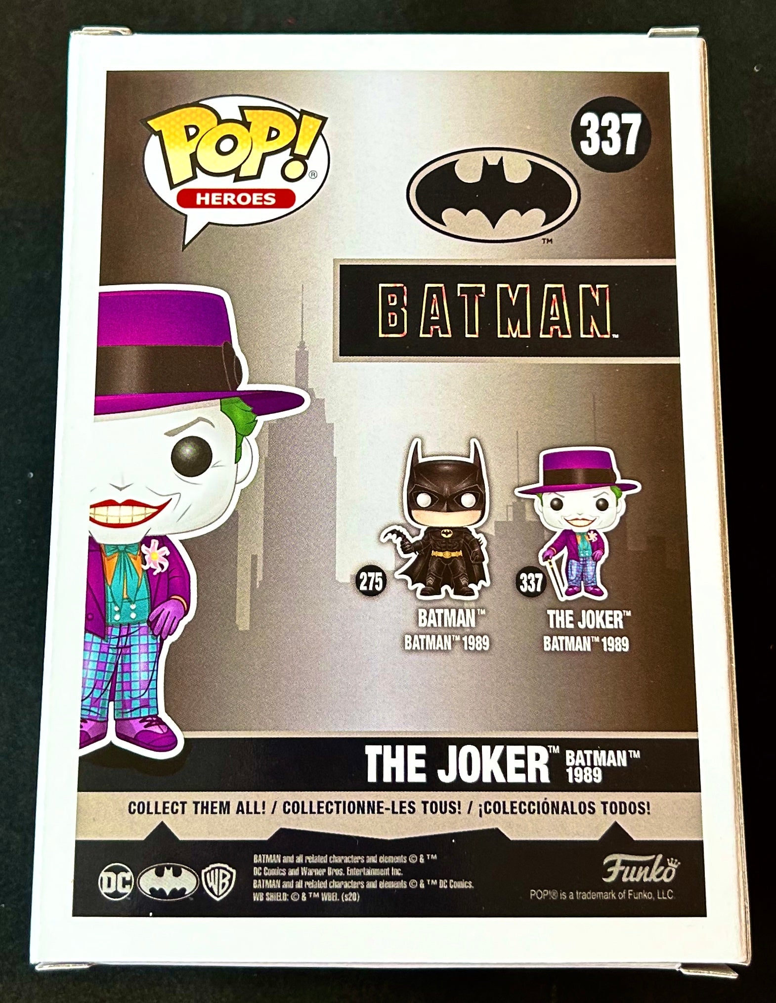 Batman 1989 DC The Joker 337 Funko POP! with Hand Painted Sketch and Eclectic Double Layer Authenticity