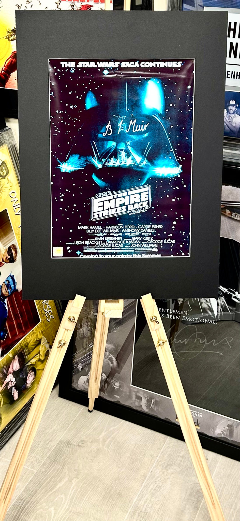 Star Wars: The Empire Strikes Back Brian Muir Autographed Film Poster with Triple Layer Authenticity