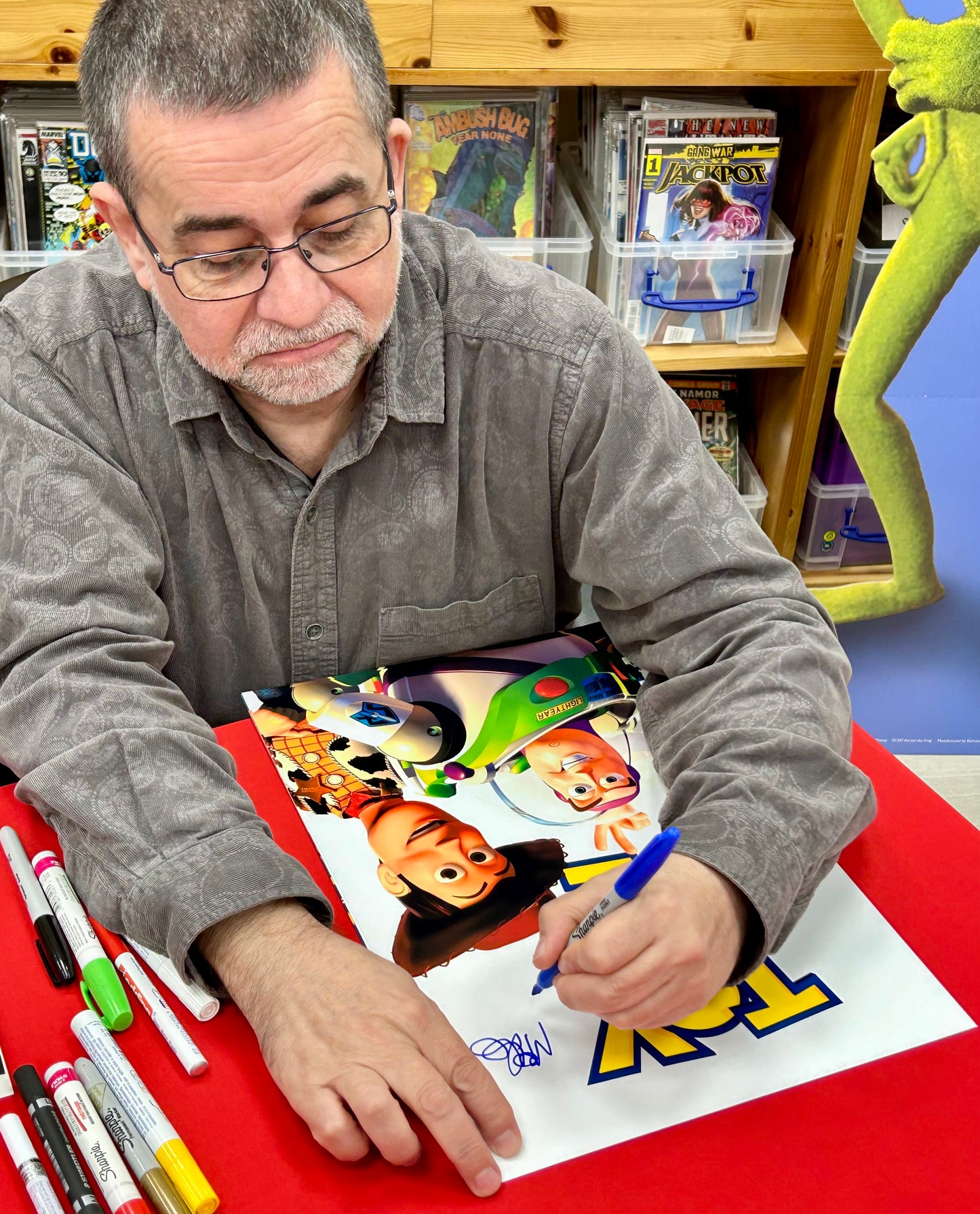 Toy Story 2 Pixar Mike Quinn Hand Signed Film Posters