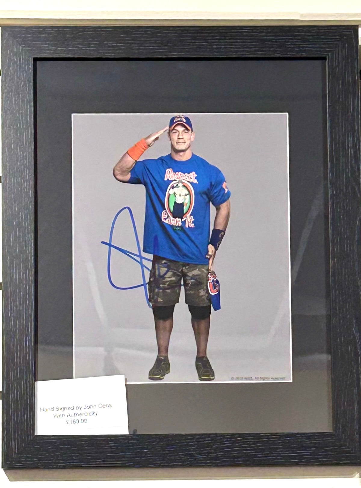 WWE Wrestling John Cena Hand Signed Framed Photo