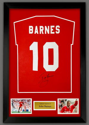 Liverpool FC John Barnes Hand Signed 10 Football Shirt with Certificate of Authenticity