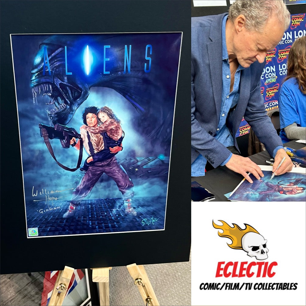 Aliens William Hope Hand Signed Autographed Poster with Triple Layer Authenticity