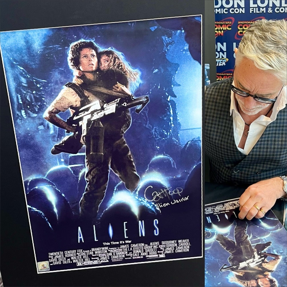 Aliens Carl Toop Autographed Film Poster with Triple Layer Authenticity