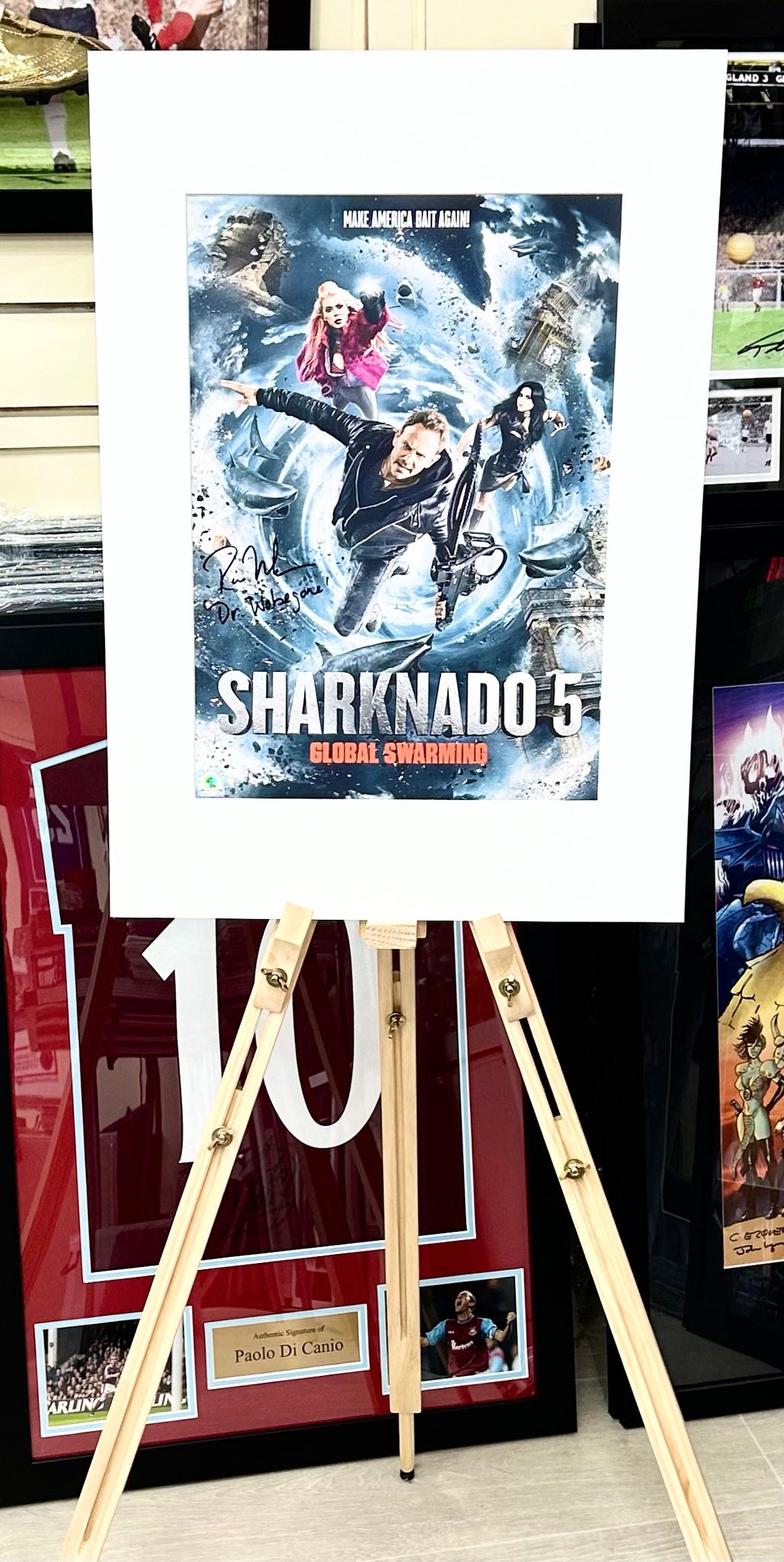 Sharknado 5: Global Swarming Ross Mullan Autographed Film Poster with Triple Layer Authenticity