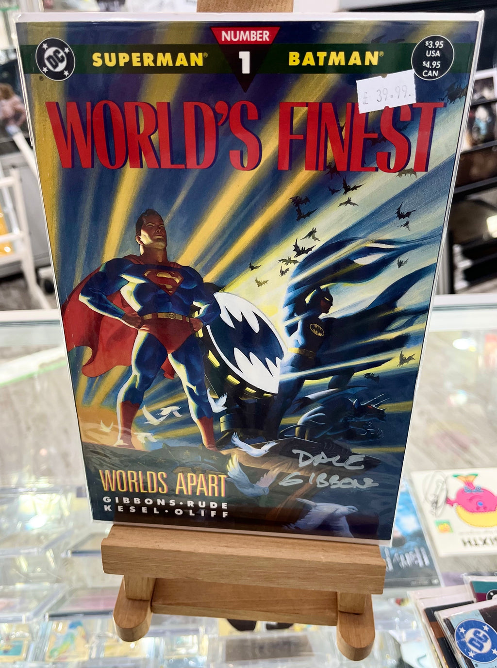 World’s Finest Superman/Batman Dave Gibbons Autographed DC Comics with COA
