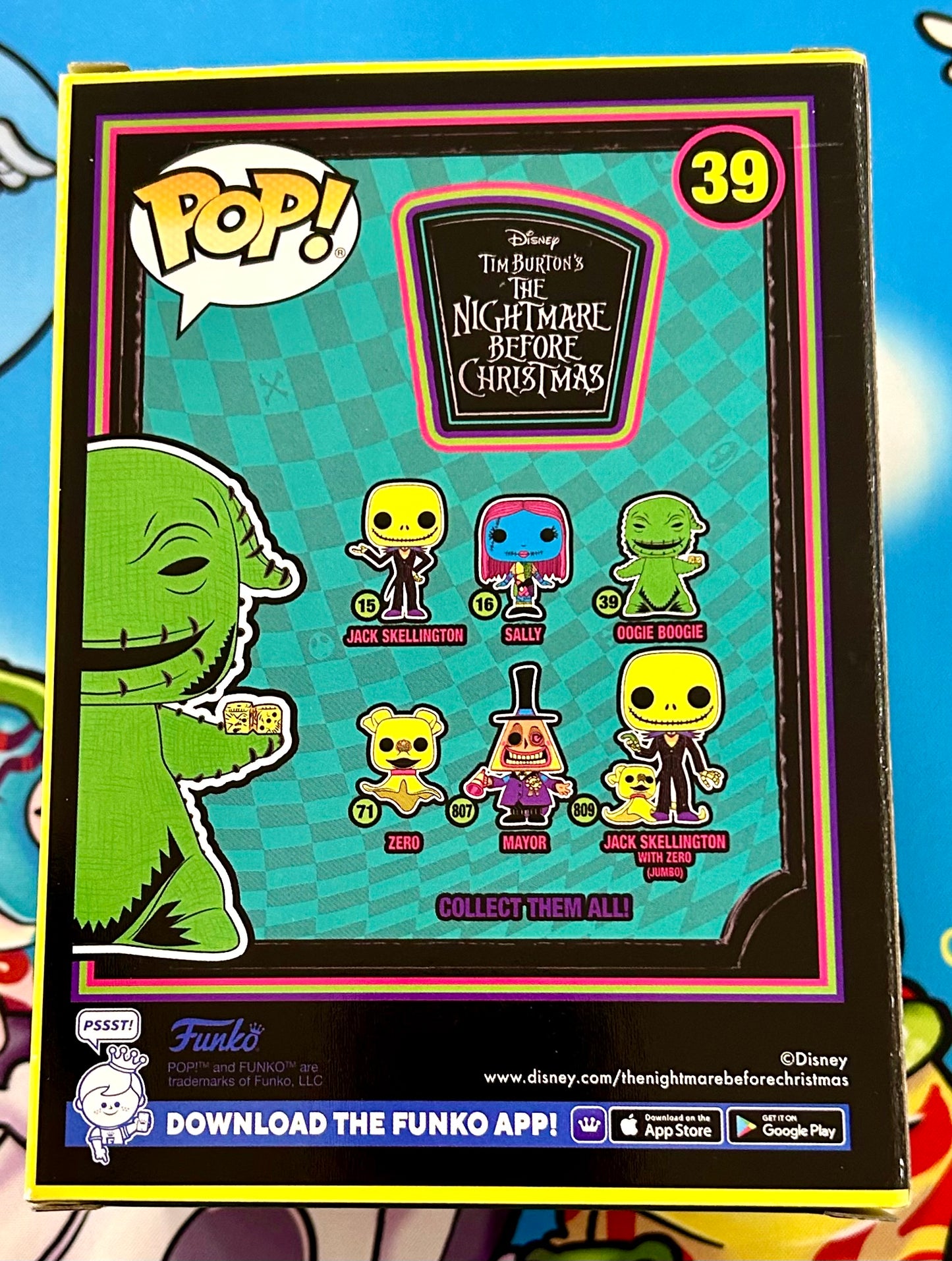 Oogie Boogie The Nightmare Before Christmas Disney C. Andrew Nelson Hand Signed 39 Funko POP!