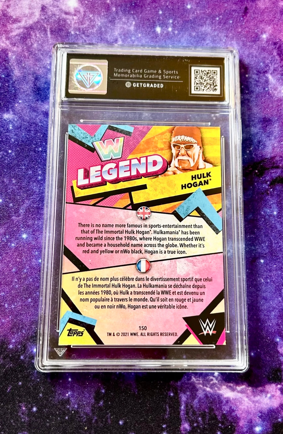 Hulk Hogan Hulkamania Legend WWE Superstars 2021 Graded 9.5 Trading Card