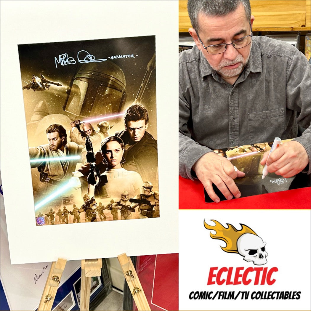 Star Wars: Attack of the Clones Mike Quinn Hand Signed Film Posters with Triple Layer Authenticity