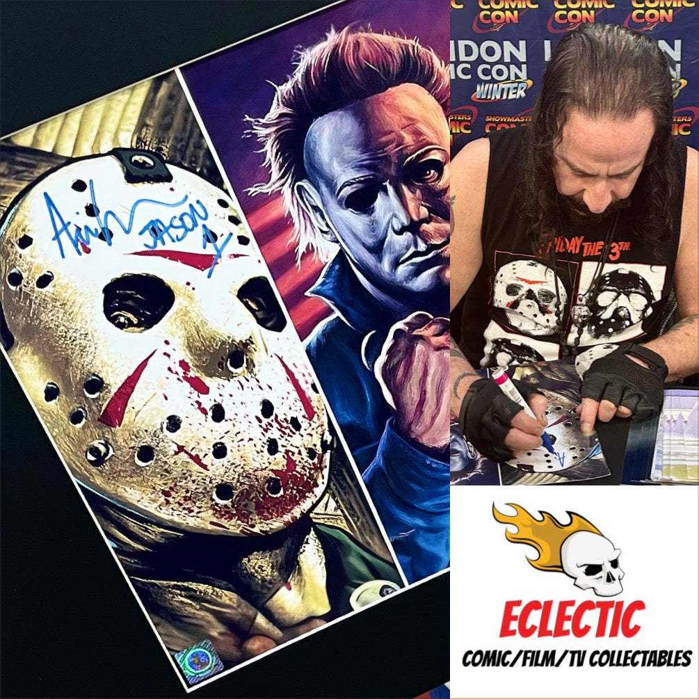 Horror Legends Ari Lehman Hand Signed Autographed Poster with Triple Layer Authenticity