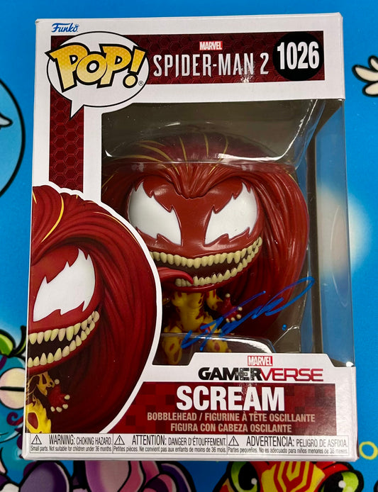 Scream Spider-Man 2 Marvel GamerVerse 1026 Lee Townsend Hand Signed Funko POP!