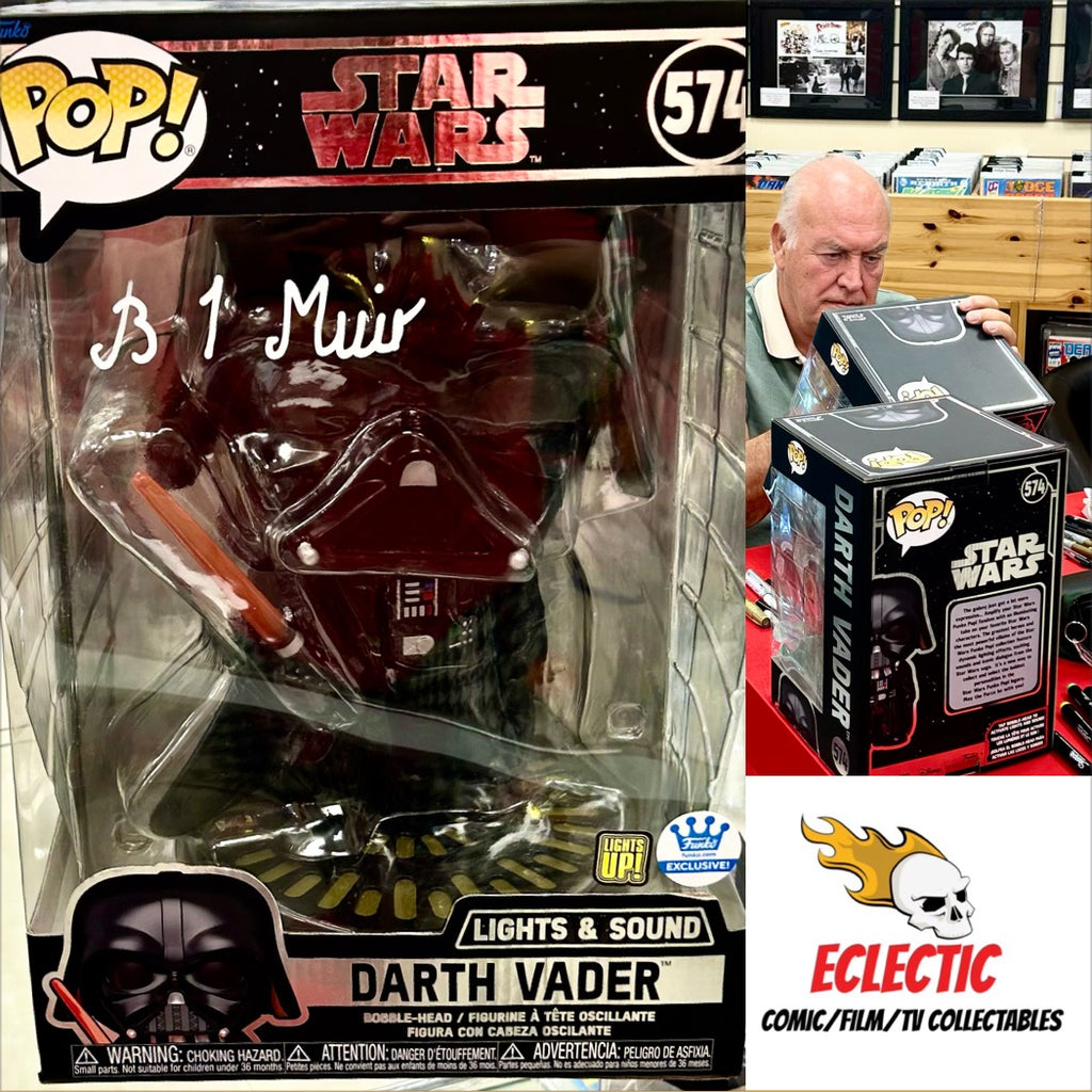 Star Wars Brian Muir Hand Signed Darth Vader Jumbo 574 Funko POP! with Triple Layer Authenticity