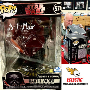 Star Wars Brian Muir Hand Signed Darth Vader Jumbo 574 Funko POP! with Triple Layer Authenticity