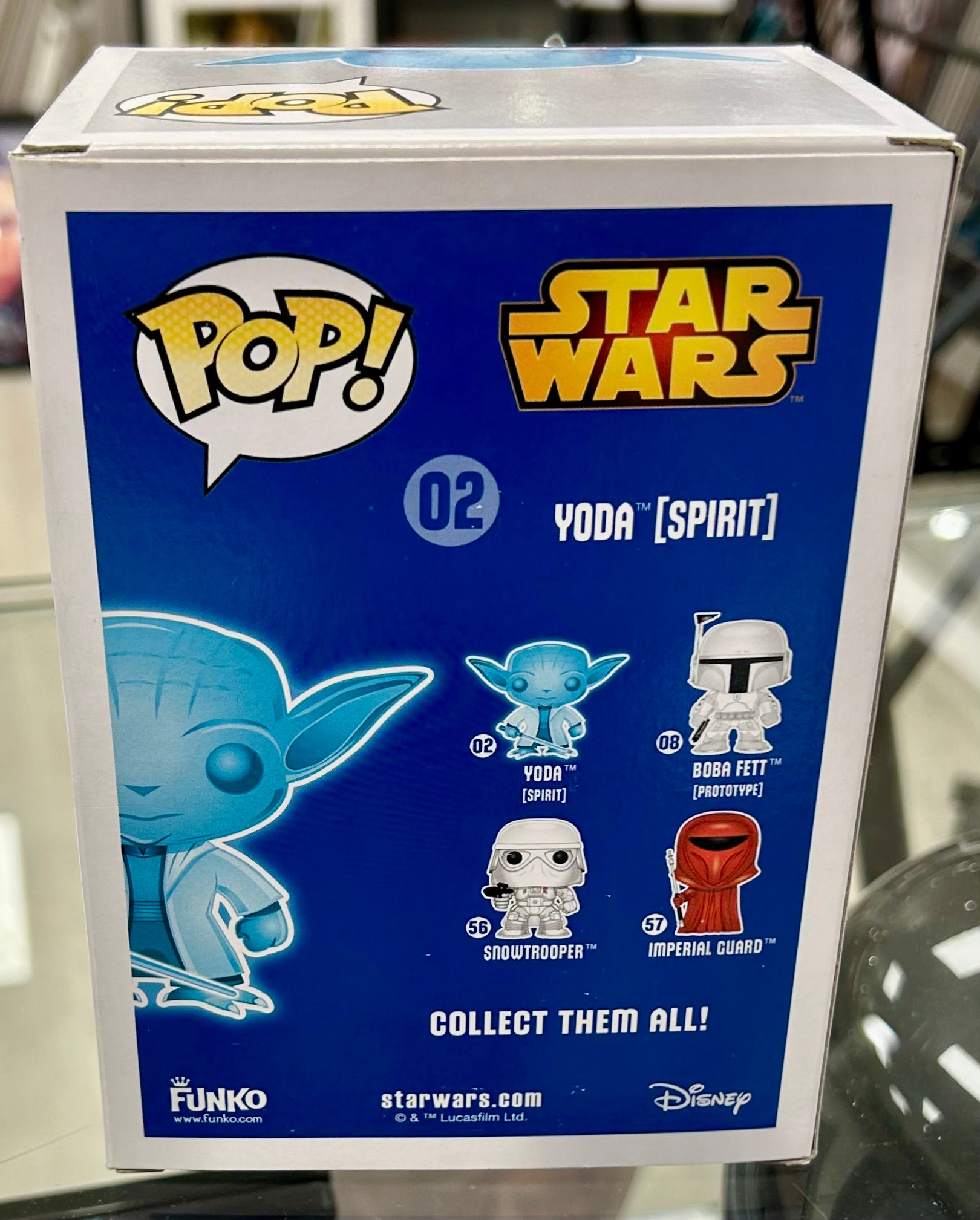 Star Wars Spirit Yoda Mike Quinn Hand Signed GITD Exclusive 02 Funko POP! with Triple Layer Authenticity