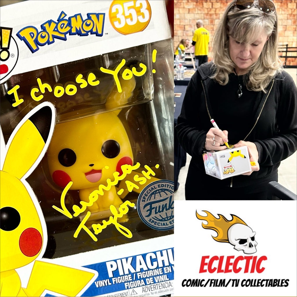 Pokemon Pikachu Veronica Taylor Hand Signed Special Edition 353 Funko POP! with Eclectic Authenticity