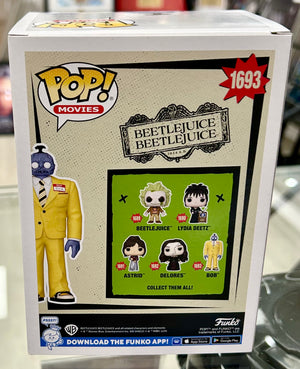 Beetlejuice Beetlejuice Bob Mike Quinn Hand Signed 1693 Funko POP! with Triple Layer Authenticity