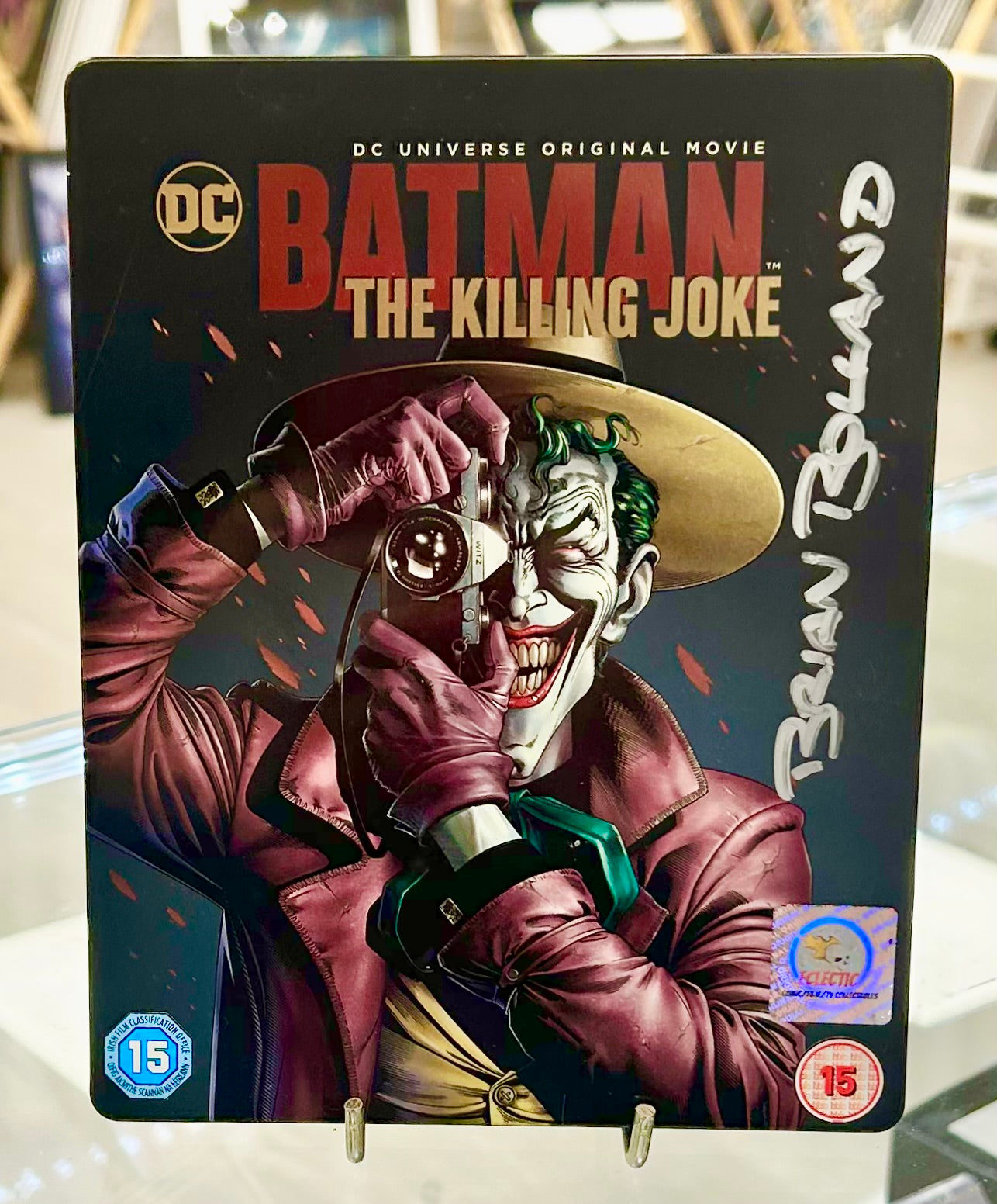 Batman The Killing Joke DC Universe Brian Bolland Hand Signed DVD SteelBook